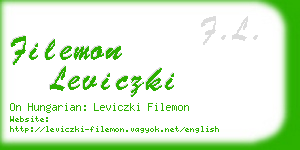 filemon leviczki business card